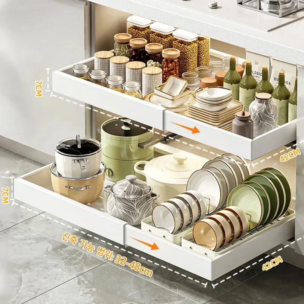 Scalable Pull-out Kitchen Spice Storage Rack