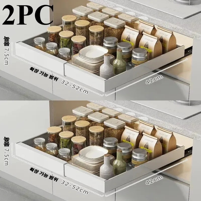 Scalable Pull-out Kitchen Spice Storage Rack