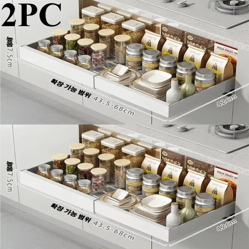 Scalable Pull-out Kitchen Spice Storage Rack