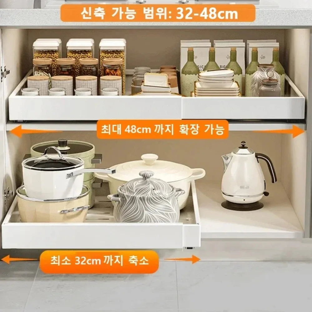 Scalable Pull-out Kitchen Spice Storage Rack