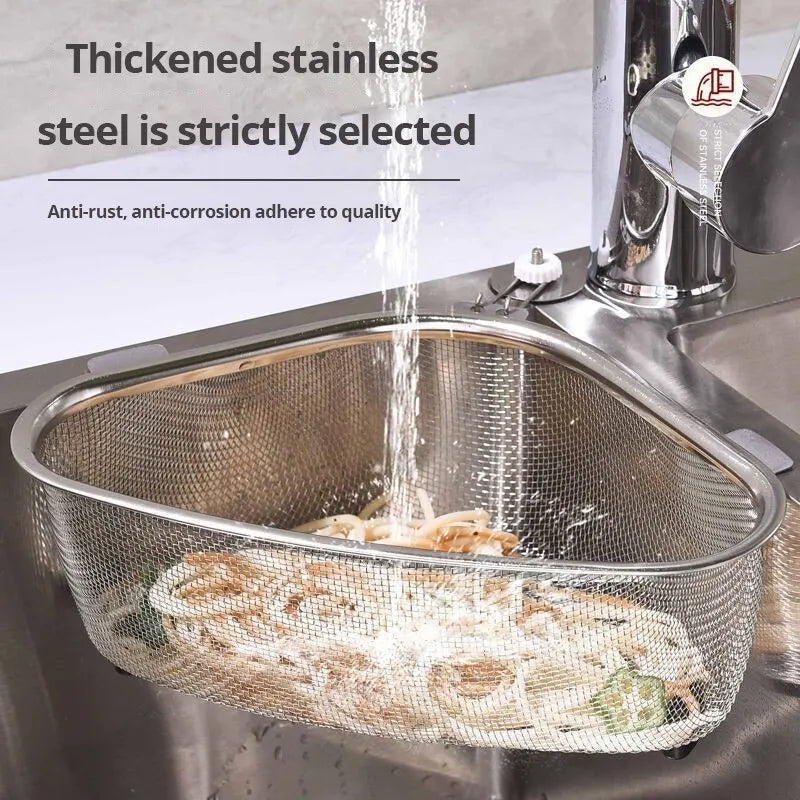 Stainless Steel Sink Triangle Drain Basket