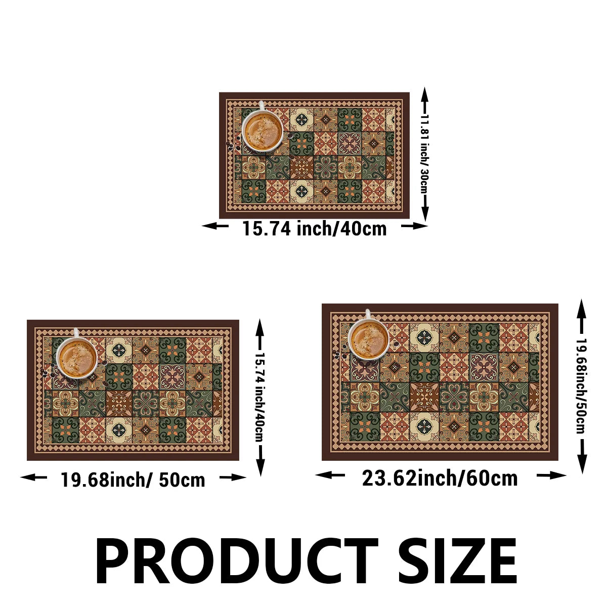 Coffee Maker Mat, Retro Dish Drying Mats