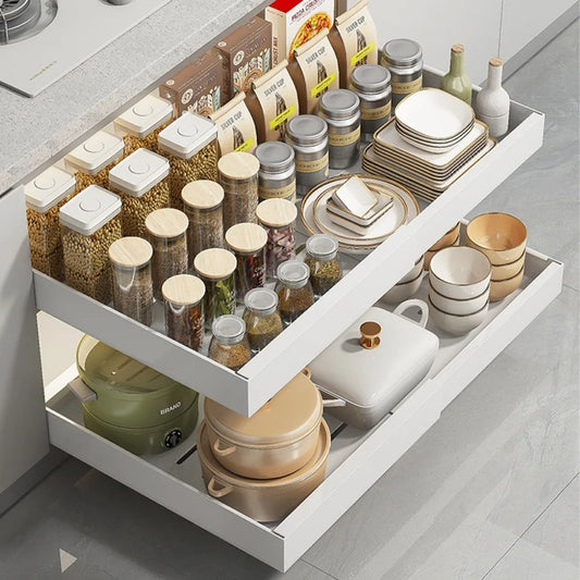 Scalable Pull-out Kitchen Spice Storage Rack